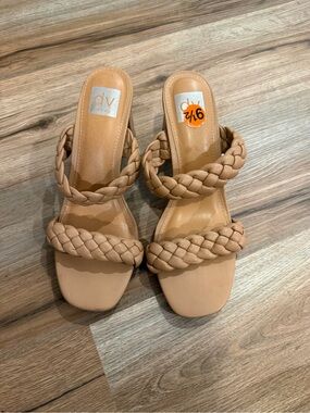 DV by Dolce Vita Braided Tan Slide Heels